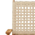 vidaXL Ensemble à manger de jardin 7 Pièces beige rotin et bois massif