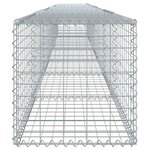 vidaXL Panier gabion avec couvercle 700x50x50 cm fer galvanisé