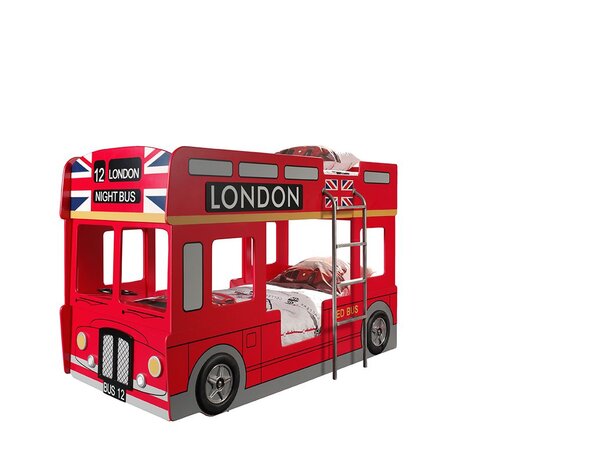 Funbeds Lit superposé bus londonien + 2 Matelas