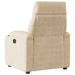 vidaXL Fauteuil inclinable crème tissu microfibre