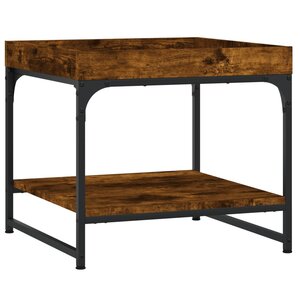 vidaXL Table basse chêne fumé 49 5x49 5x45 cm bois d'ingénierie