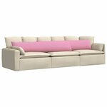 vidaXL Coussins de canapé 2 Pièces Rose 200 x 40 cm tissu