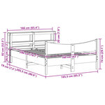 vidaXL Cadre de lit avec tête de lit blanc 160x200 cm bois pin massif