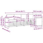 vidaXL Ensemble de canapés d'extérieur 4 pc Naturel
