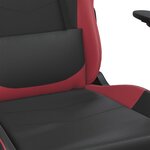 vidaXL Chaise de jeu Noir et rouge bordeaux Similicuir