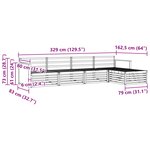 vidaXL Ensemble de canapés d'extérieur 5 pc Naturel