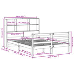 vidaXL Lit bibliothèque sans matelas cire marron 160x200cm bois massif