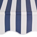 vidaXL Auvent rétractable manuel 400 cm Rayures bleues et blanches