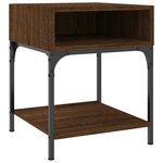 vidaXL Tables de chevet 2 Pièces chêne marron 40x41x50 cm bois ingénierie