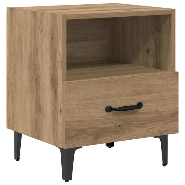 vidaXL Cabinet de chevet avec tiroir Chêne artisanal 40 x 35 x 47 5 cm
