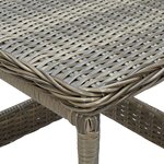 vidaXL Salon de jardin 3 Pièces avec coussins résine tressée marron