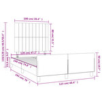 vidaXL Cadre de lit sans matelas noir 120x190 cm velours