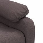 vidaXL Fauteuil inclinable électrique Marron foncé Tissu