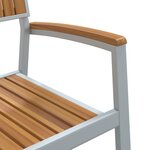 vidaXL Ensemble de salle à manger de jardin 3 pièces en bois d'acacia et métal