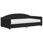 vidaXL Lit de jour avec matelas noir 100x200 cm velours