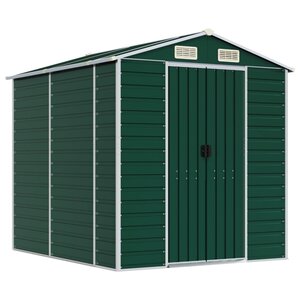 vidaXL Abri de jardin vert 191x215x198 cm acier galvanisé