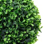 vidaXL Plantes de buis artificiel 2 Pièces avec pots Boule Vert 32 cm