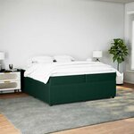vidaXL Sommier à lattes de lit et matelas Vert foncé 200x200cm Velours