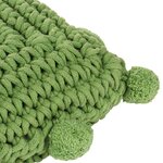 vidaXL Coussin de jeté Basketweave avec oreiller Vert 50 x 50 cm Coton