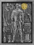 Monnaie COWBOY Warriors Through Time 2 Oz Argent 5 Tala Samoa 2025