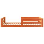vidaXL Cadre de lit sans matelas cire marron 90x200 cm bois pin massif