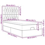 vidaXL Lit ottoman avec matelas et LED Bleu 90x200 cm Tissu