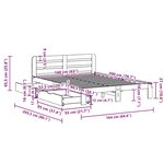 vidaXL Cadre de lit sans matelas cire marron 160x200cm bois pin massif