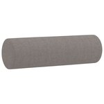 vidaXL Canapé 2 places avec oreillers décoratifs taupe 140 cm tissu
