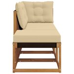 vidaXL 3 pc Canapés modulaires d'extérieur Naturel et Beige