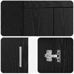 vidaXL Meuble sous lavabo de salle de bain Chêne noir