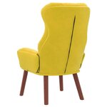 vidaXL Fauteuil relaxant Jaune 69 x 74 x 93 cm Velours