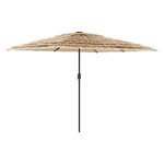 vidaXL Parasol de jardin avec mât en acier marron 268x268x226 cm