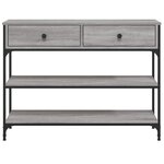 vidaXL Table console sonoma gris 100x25x75 cm bois d'ingénierie