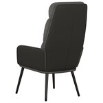 vidaXL Chaise de relaxation Gris foncé Tissu
