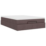 VidaXL Cadre de lit ottoman avec matelas marron foncé 140x200 cm tissu