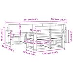 vidaXL Ensemble de canapés d'extérieur 7 pc Blanc et Beige Polyester