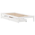 vidaXL Cadre de lit sans matelas blanc 100x200 cm bois de pin massif