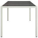 vidaXL Table de Salle à Manger de Jardin Blanche 190x90x75 cm Poly Rattan