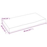 vidaXL Étagère murale 40x20x4 cm bois de chêne massif non traité