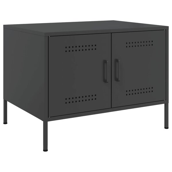 vidaXL Table basse noir 68x50x50 5 cm acier laminé à froid