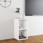 vidaXL Meuble TV blanc 72x35x36 5 cm bois d’ingénierie