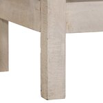 vidaXL Table console blanc 110x35x75 cm bois de manguier solide