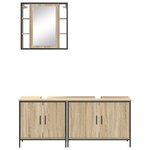 vidaXL Ensemble de meubles de salle de bain en 3 pièces Chêne Sonoma Bois d'ingénierie