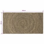 vidaXL Tapis de surface Naturel et noir 100 x 200 cm Jute