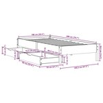 vidaXL Cadre de lit sans matelas 100x200 cm bois massif de pin