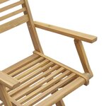 vidaXL Chaises pliables de jardin lot de 6 bois massif d'acacia