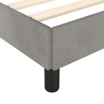 vidaXL Cadre de lit sans matelas gris clair velours
