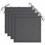 vidaXL Mobilier à dîner d'extérieur pliable 5 Pièces avec coussins bambou