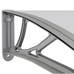 vidaXL Auvent de porte Gris 150x100 cm Polycarbonate