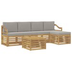 vidaXL Ensemble de canapés d'extérieur 6 pc Blanc et gris clair